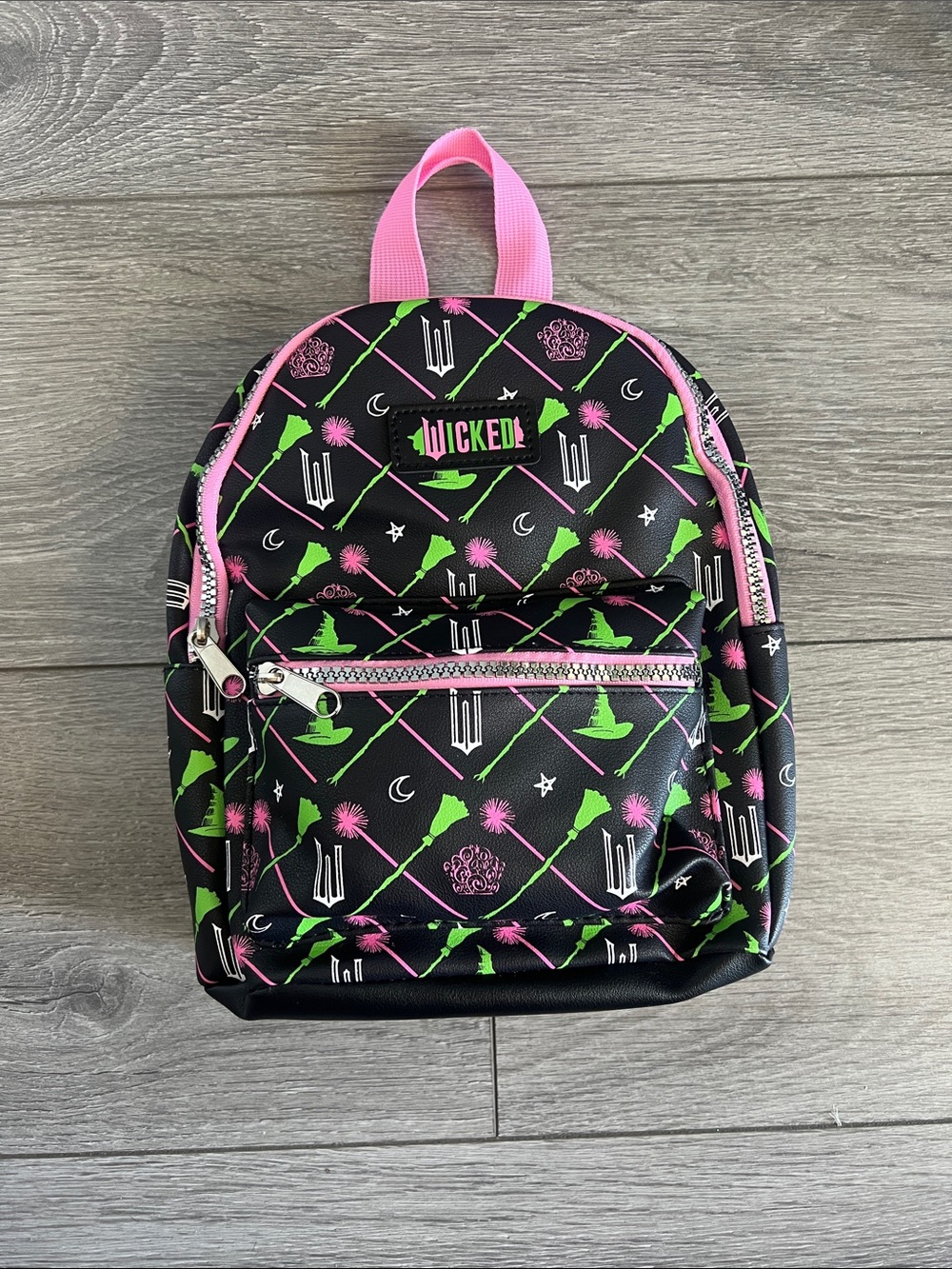 Mini Kids Wicked Backpack - Black with Pink & Green